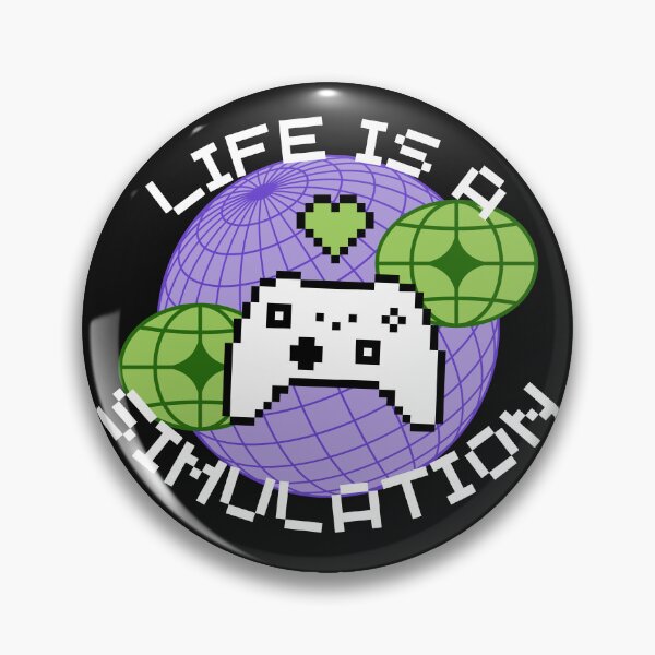Artikelvorschau, LIFE IS A SIM (P/G/B): Gen Z Matrix Cyberpunk Gamer Meme entworfen und verkauft von Critters-Corner.