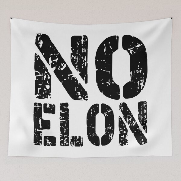 Item preview, NO ELON!  anti elon, no elon musk, no musk, Anti-Elon Musk Bumper Decal For elon musk haters! black designed and sold by ramwebroom.