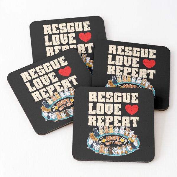 Item preview, RESCUE LOVE REPEAT cute rescue animals, adopted pets, Adopt Don't Shop  designed and sold by Jt41.