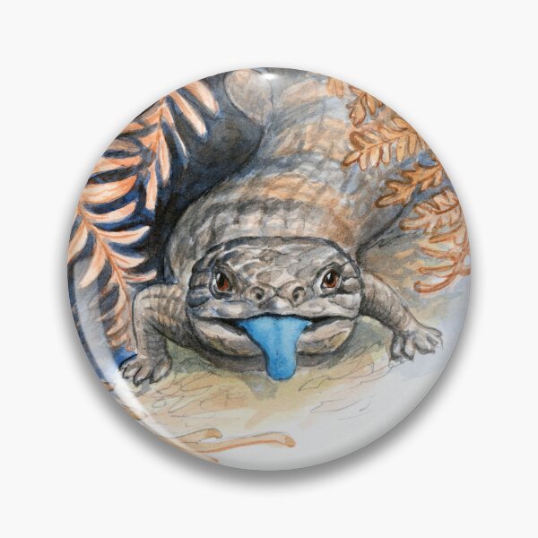 Item preview, Bluetongue Lizard Watercolour Sketch by Nadya Neklioudova designed and sold by Nadya Neklioudova.