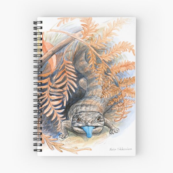 Item preview, Bluetongue Lizard Watercolour Sketch by Nadya Neklioudova designed and sold by Nadya Neklioudova.