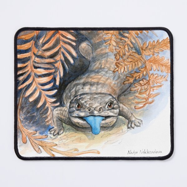 Item preview, Bluetongue Lizard Watercolour Sketch by Nadya Neklioudova designed and sold by Nadya Neklioudova.