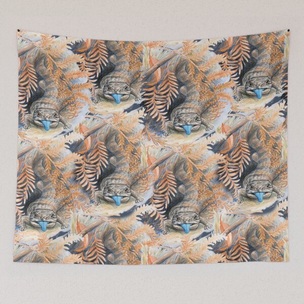 Item preview, Bluetongue Lizard Watercolour Sketch by Nadya Neklioudova designed and sold by Nadya Neklioudova.