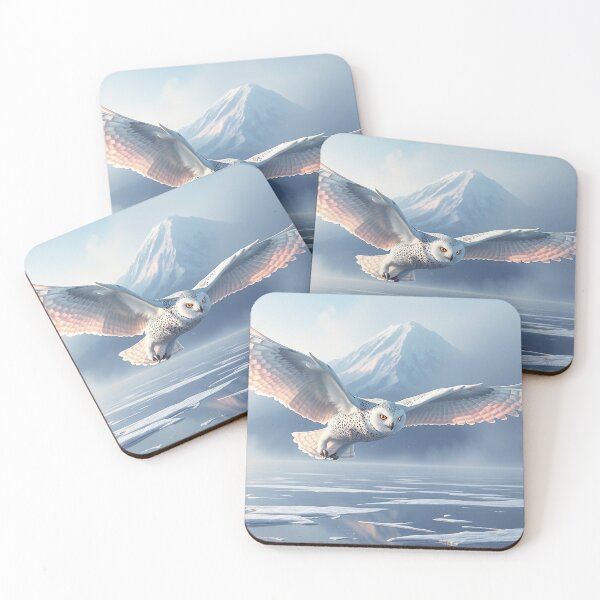 Item preview, Snowy Owl and Arctic Mountain designed and sold by Skye Ryan-Evans.