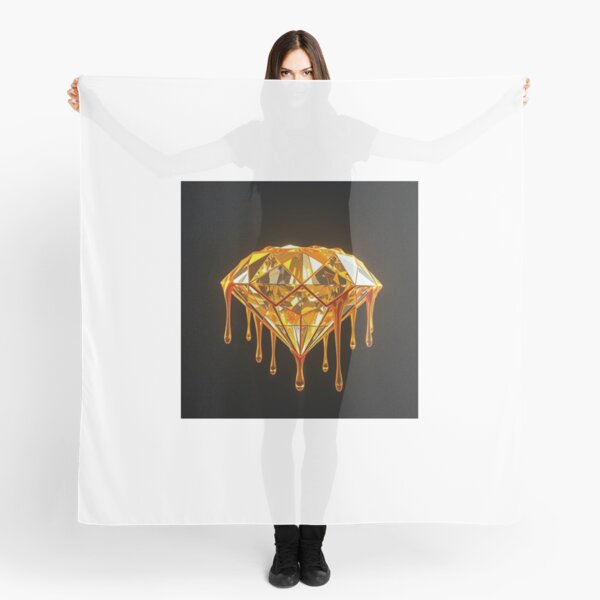 Vista previa del artículo con la obra «Diseño de oro con gotas de diamantes», diseñado y vendido por StickerGoat.