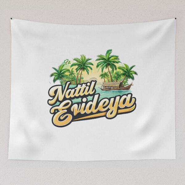 Item preview, Kerala-Inspired ‘Nattil Evideya’ T-Shirt Design designed and sold by inoventre.