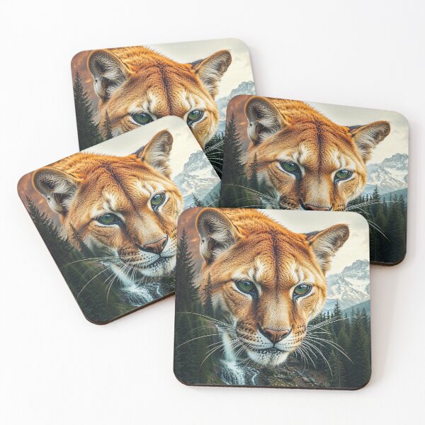 Item preview, Cougar and Mountain Scene designed and sold by Skye Ryan-Evans.