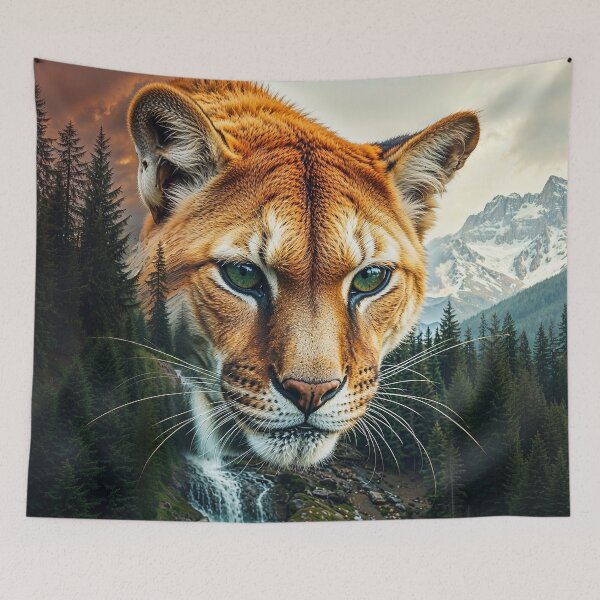Item preview, Cougar and Mountain Scene designed and sold by Skye Ryan-Evans.