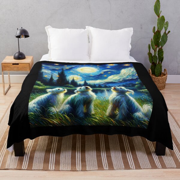 Item preview, Starry Night Three Malteses Howling at Moon Dog Lover designed and sold by Kimberley King Art King Art.