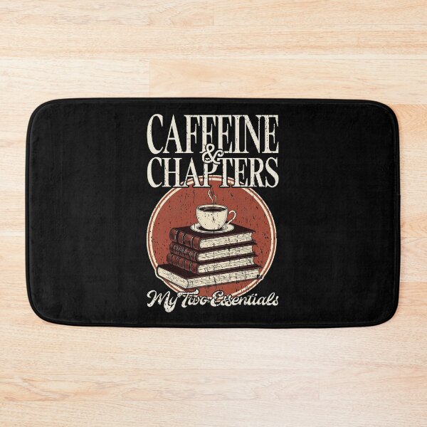 Item preview, CAFFEINE & CHAPTERS MY TWO ESSENTIALS bookworm coffee lover books reading fanatic reader knowledge  designed and sold by Jt41.