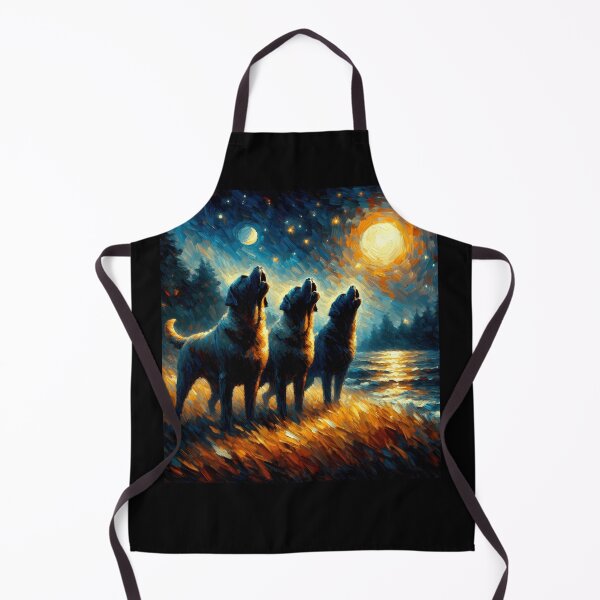 Item preview, Starry Night Three Mastiffs Howling at Moon Dog Lover designed and sold by Kimberley King Art King Art.