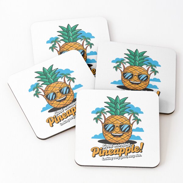 Item preview, good morning Tropical Pineapple Vibes – Fun & Fresh Tee and sticker  designed and sold by elmanchour.