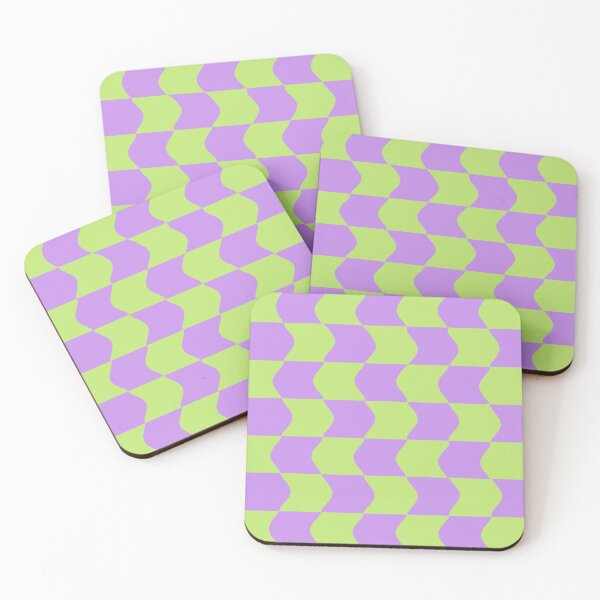 Item preview, Purple and green unique checkered pattern designed and sold by Niji Hibana.