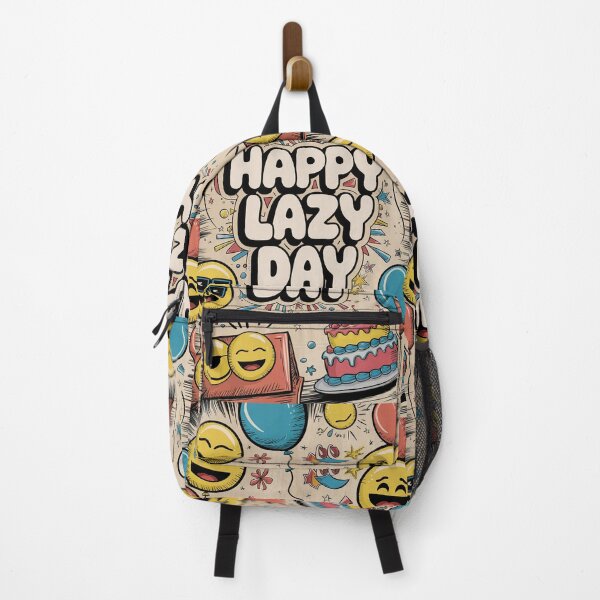 Item preview, Happy Lazy Day! Funny Kawaii Typo Art designed and sold by Witty Shirts.