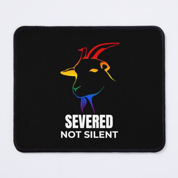 Item preview, Severance, Severed Not Silent, Classic pride flag graphic, goat graphic, severance tv, severance goat graphic, goat, severance lumon, designed and sold by PrideBeProud.