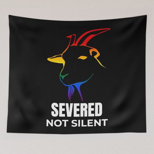 Item preview, Severance, Severed Not Silent, Classic pride flag graphic, goat graphic, severance tv, severance goat graphic, goat, severance lumon,  designed and sold by PrideBeProud.