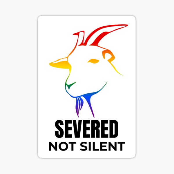 Artikel-Vorschau von Severance, Severed Not Silent, Klassische Pride-Flaggengrafik, Ziegengrafik, Severance TV, Severance-Ziegengrafik, Ziege, Severance Lumon,, designt und verkauft von PrideBeProud.