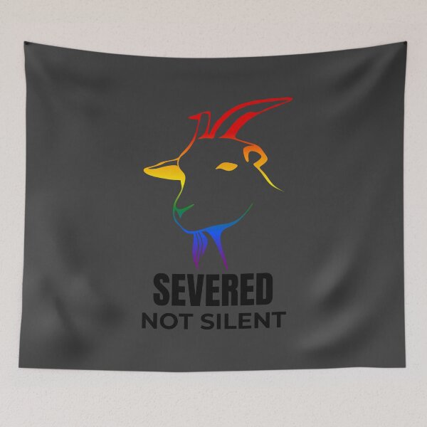 Item preview, Severance, Severed Not Silent, Classic pride flag graphic, goat graphic, severance tv, severance goat graphic, goat, severance lumon,  designed and sold by PrideBeProud.