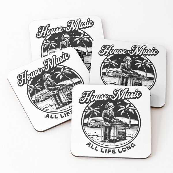 Item preview, HOUSE MUSIC  - All Life Long Skeleton Dj (Black)  designed and sold by Discothreadz.