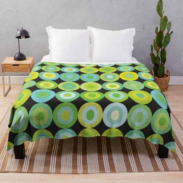 Item preview, Bold Colorful Vibrant Green Yel Boho Circle Pattern designed and sold by kakarikihill.