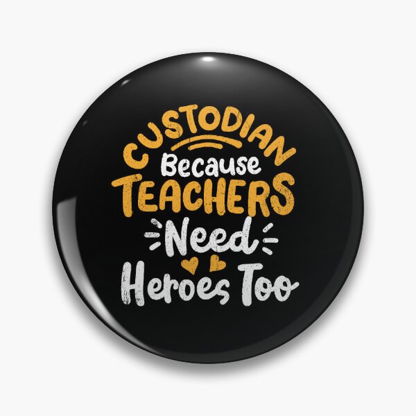 Item preview, Custodian because teachers need heroes too - Custodian Cleaning Crew Funny Gift designed and sold by xhearalisa.