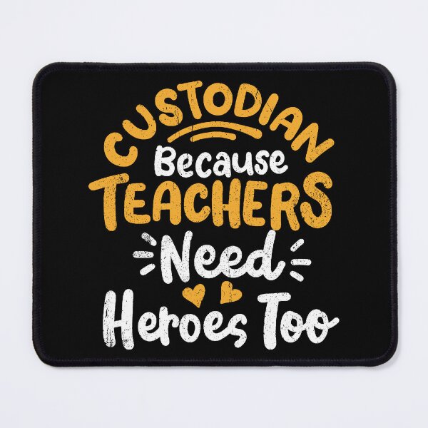 Item preview, Custodian because teachers need heroes too - Custodian Cleaning Crew Funny Gift designed and sold by xhearalisa.