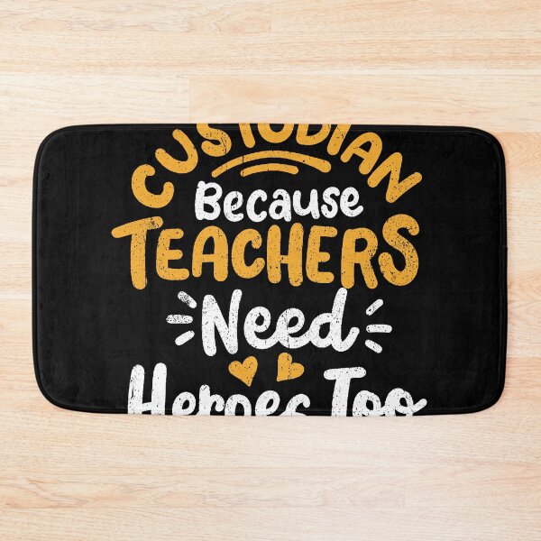 Item preview, Custodian because teachers need heroes too - Custodian Cleaning Crew Funny Gift designed and sold by xhearalisa.