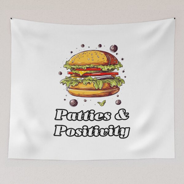 Item preview, Patties & Positivity - Burger quote 1 designed and sold by Tom-Johnson.