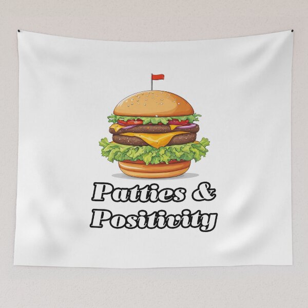 Item preview, Patties & Positivity - Burger quote 3 designed and sold by Tom-Johnson.