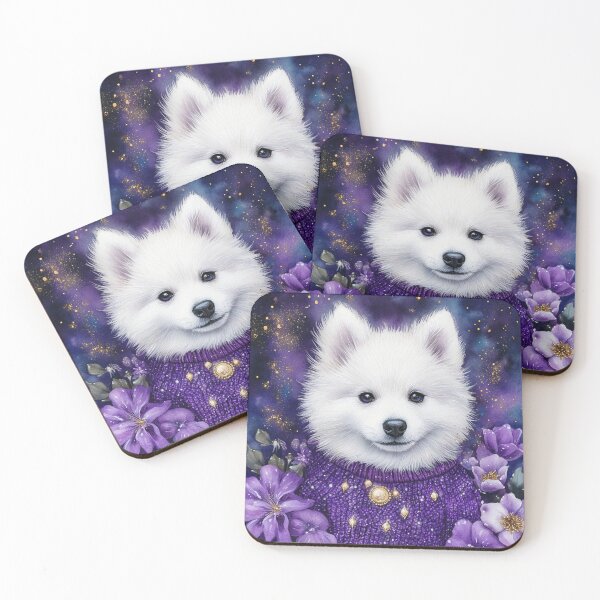 Item preview, Enchanted Samoyed Painting designed and sold by Nocturne  Paws.
