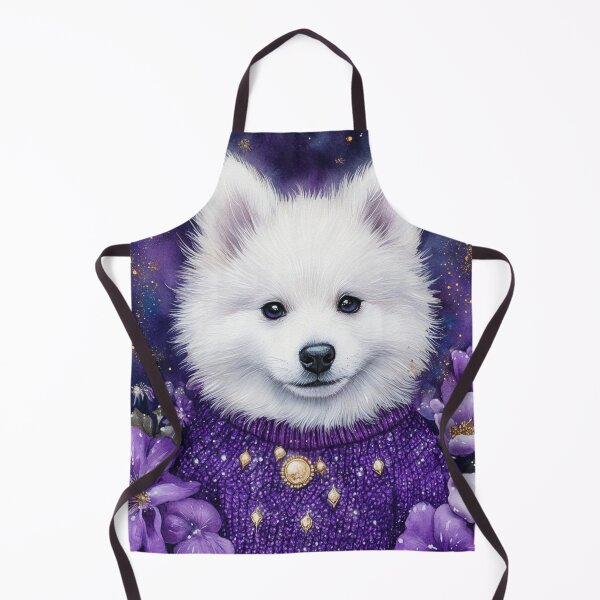 Item preview, Enchanted Samoyed Painting designed and sold by Nocturne Paws.