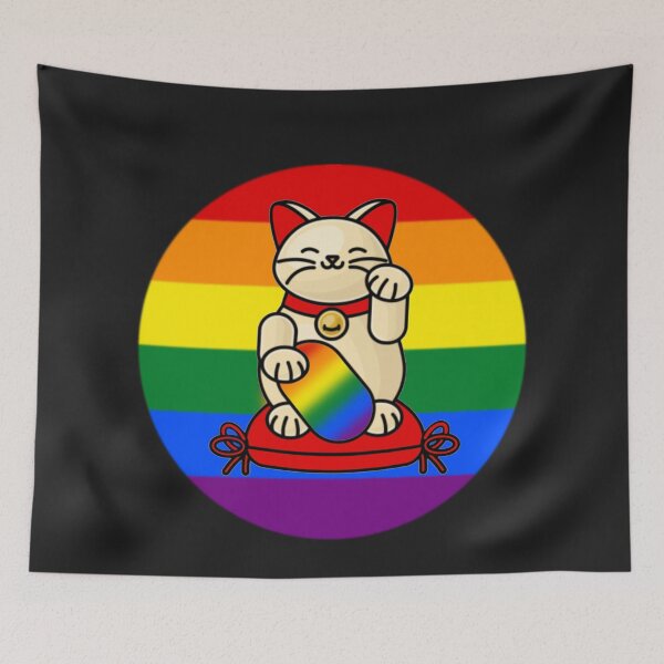 Item preview, Lucky Pride Rainbow Cat designed and sold by rarebeasts.