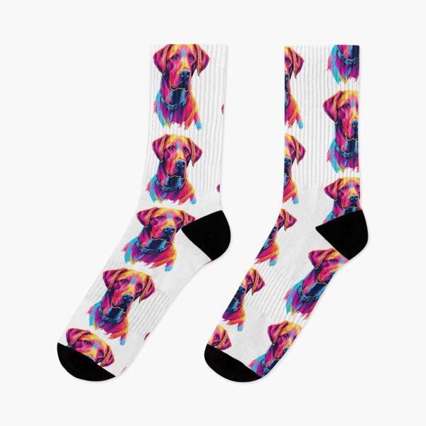 Item preview, Funky 1980s Labrador Retriever – Retro Neon Dog Art designed and sold by Fredster1966.
