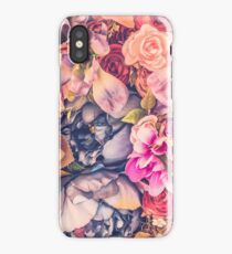 Beautiful background with different flowers iPhone Case