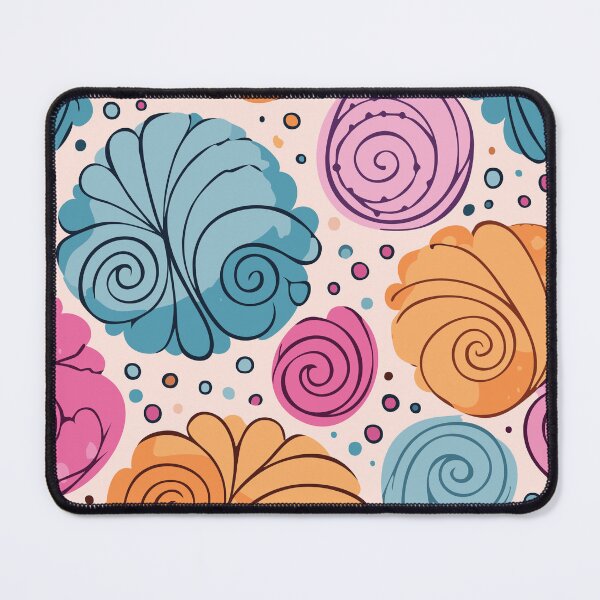 Item preview, Beach Inspired Abstract Doodle Pattern with Vibrant Pastels – Intricate and Retro Design designed and sold by Teemaniac.