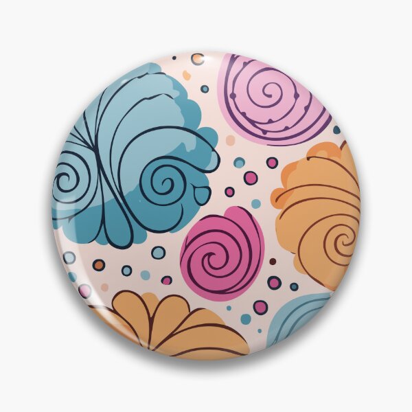 Item preview, Beach Inspired Abstract Doodle Pattern with Vibrant Pastels – Intricate and Retro Design designed and sold by Teemaniac.
