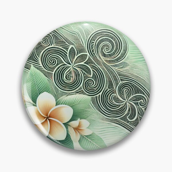 Item preview,     Frangipani Fusion: Māori Design Blended with Frangipani designed and sold by Josie1947.