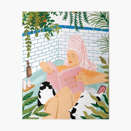 Item preview, How To Have A Cat Spa Day At Home | Modern Bohemian Home Décor | Pet Bathroom Urban Jungle designed and sold by 83oranges.