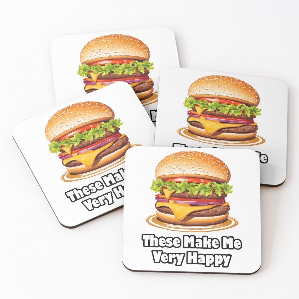 Item preview, These Make Me Very Happy - Burger quote 1 designed and sold by Tom-Johnson.