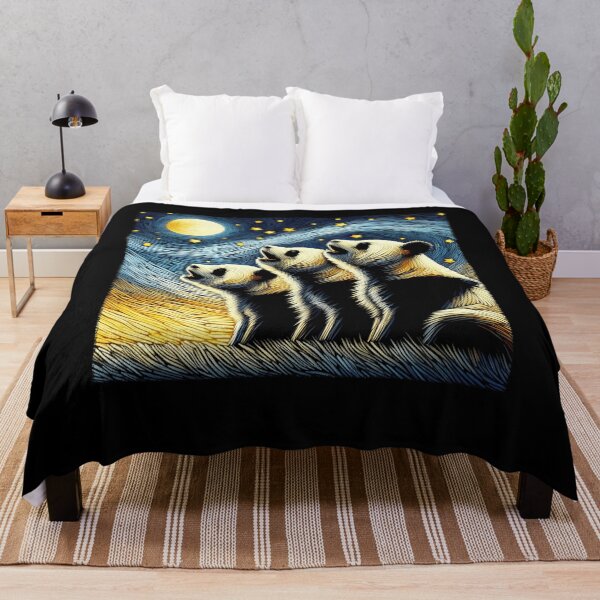 Item preview, Starry Night Three Pandas Howling at Moon Van Gogh Lover designed and sold by Kimberley King Art King Art.