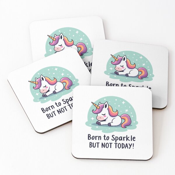 Item preview, "Born to Sparkle But Not Today - Cute Unicorn Design designed and sold by ArtLab-store.