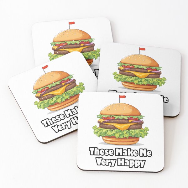 Item preview, These Make Me Very Happy - Burger quote 2 designed and sold by Tom-Johnson.