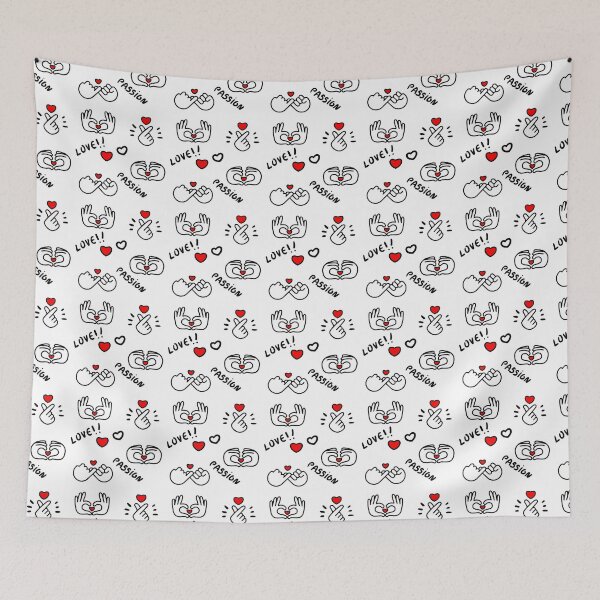 Item preview, Happy Valentine's Day Hands in Heart Pattern designed and sold by AttayaDesign974.