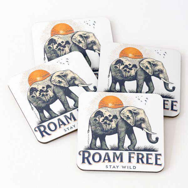 Item preview, Roam Free Stay Wild - Elephant T Shirt Design designed and sold by inoventre.