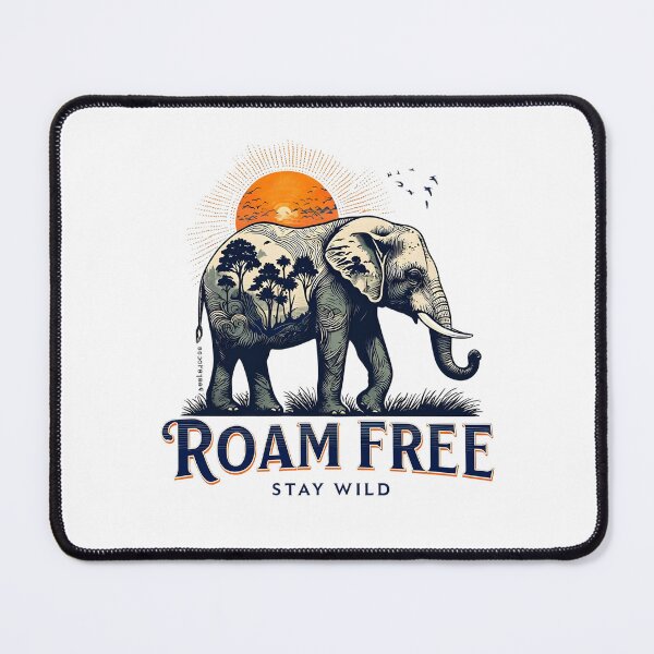 Item preview, Roam Free Stay Wild - Elephant T Shirt Design designed and sold by inoventre.