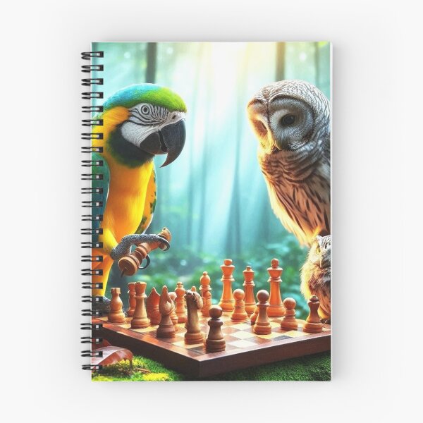 Item preview, Parrot and owl chess competition in the forest designed and sold by Dogandesighn.
