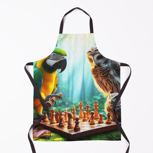 Item preview, Parrot and owl chess competition in the forest designed and sold by Dogandesighn.