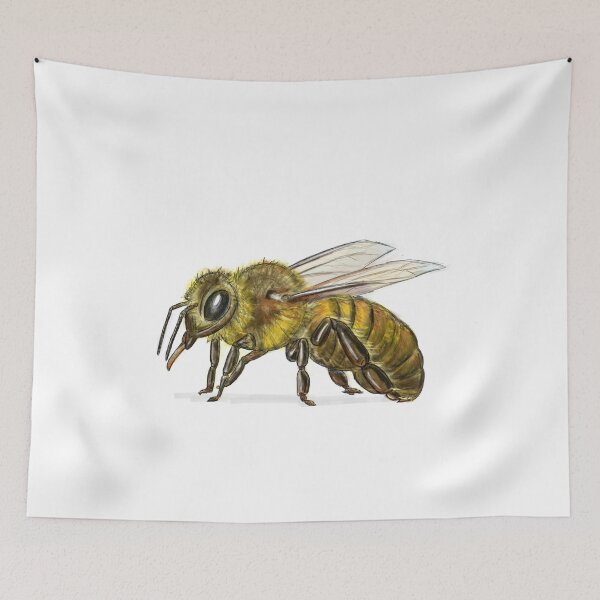 Item preview, bee hand-drawn from the side designed and sold by Sonja Birkelbach.