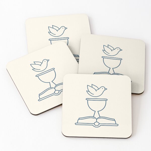 Item preview, Sacred line art of a chalice and host  designed and sold by CrossCrafted.