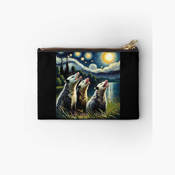 Item preview, Starry Night Three Possums Howling at Moon Opossum Lover designed and sold by Kimberley King Art  King Art.
